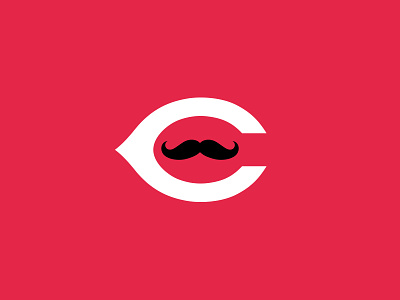 Cincinnati Reds baseball c cincinnati custom font face font league logo logotype major league mascot mlb monogram mustache negative space ohio reds sports type typography