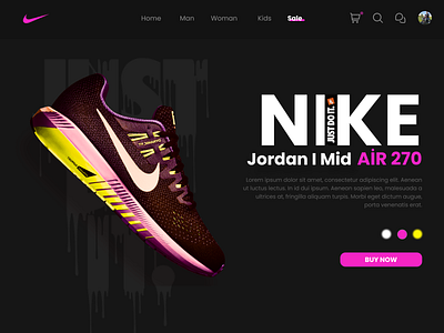 Nike Sale Web Design - UI app branding design graphic design illustration logo typography ui ux vector web