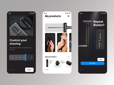 Shaving Store Mobile App - UI