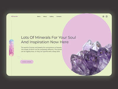 Minerals design ui ux web