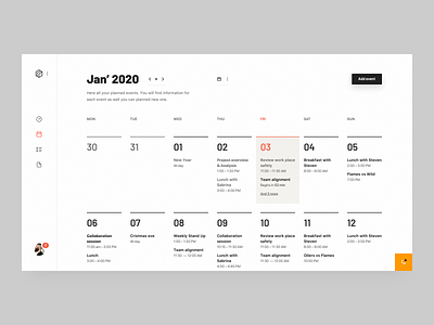 Construction Calendar calendar clean dashboard datepicker event meeting minimal plan planing schedule simple system task time timeline to do typography ui ux web