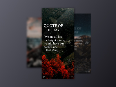Quote Of The Day app mobile ui