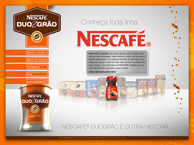 Nescafé Duogrão - Parallax Hotsite brand hotsite parallax site website