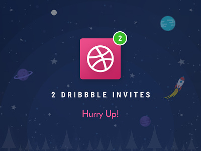 2x Dribbble Invites design dribbble invite invites