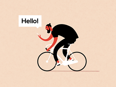 Hello Dribbble! bike debut phone
