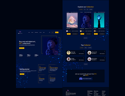 NFT Marketplace- Landing page exploration design design website futuristic nft nft marketplace product design ui web3