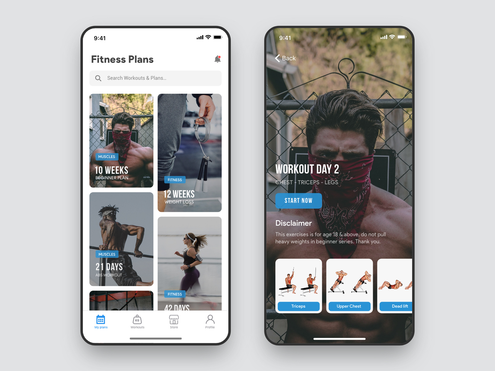 Fitness Plans App by Bilal Alsalam on Dribbble