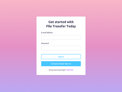 File Transfer - Sign In