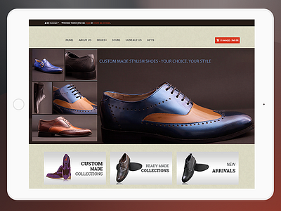 Shoe company landing page