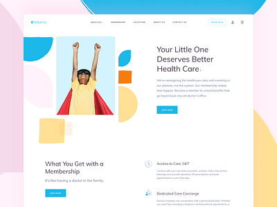 Health Care Company Website Concept booking child desktop health healthcare ui ux website