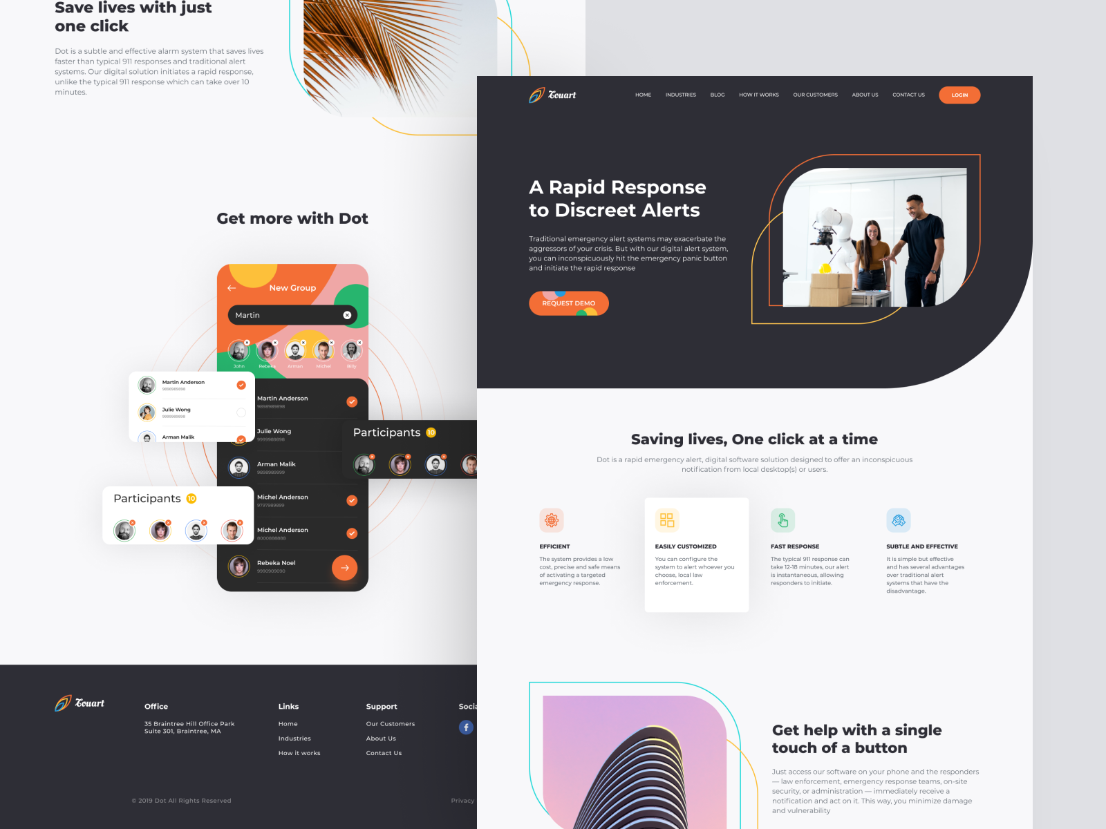 Touart Landing page by MindInventory UI/UX for MindInventory on Dribbble