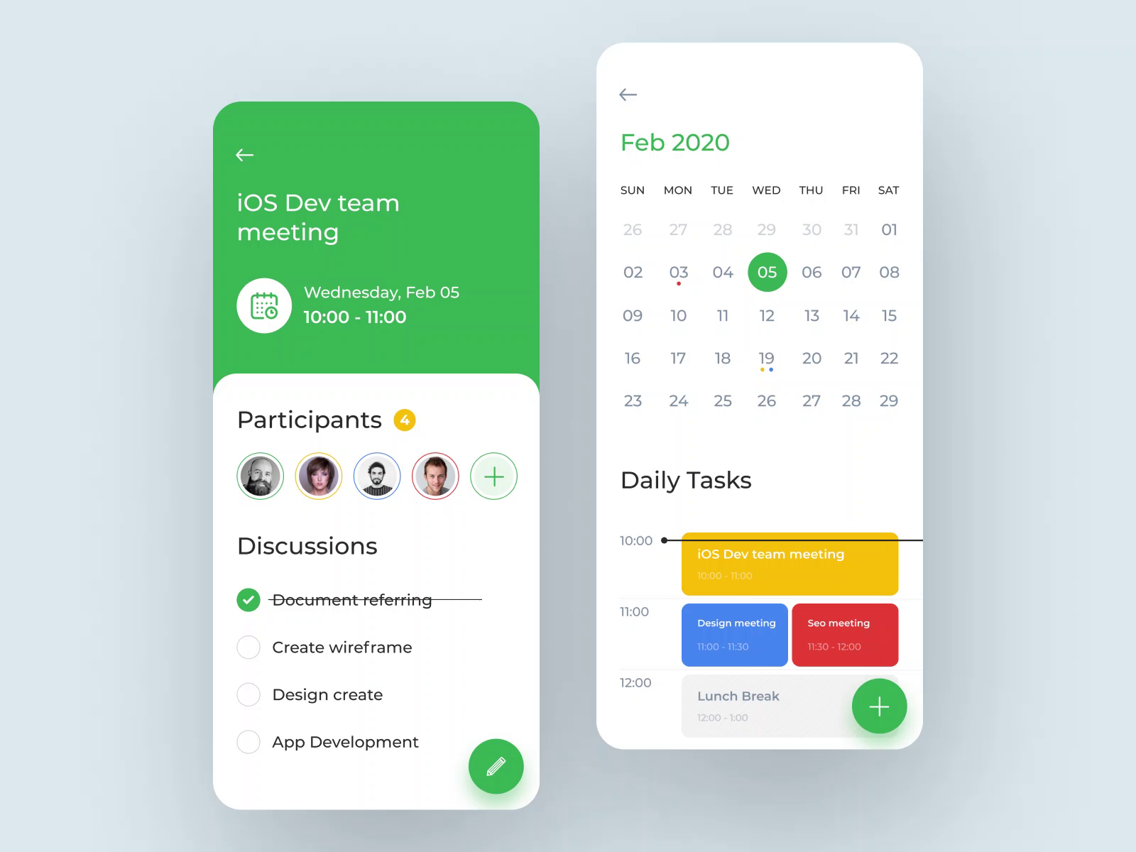 Google calendar animation by MindInventory UI/UX for MindInventory on