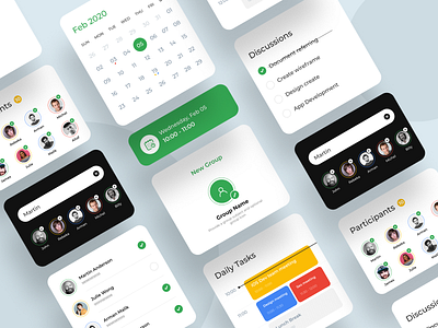 App elements app app design cards design profile ui ux