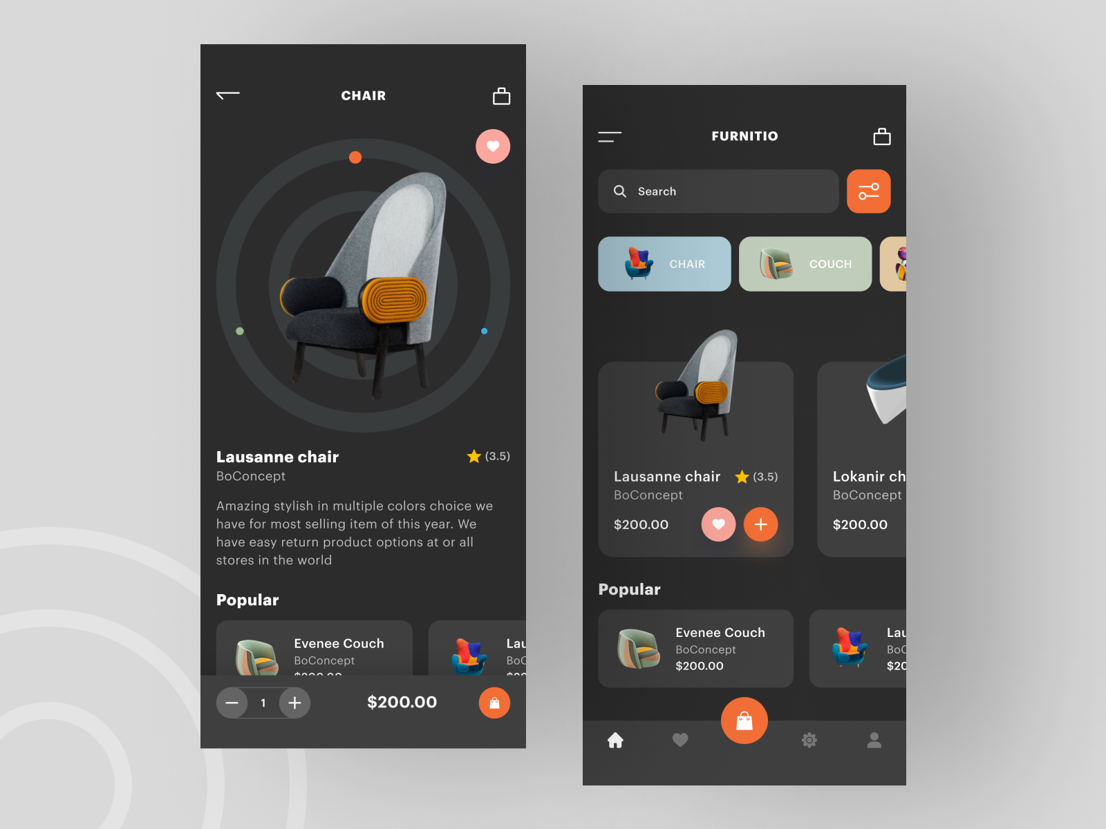 Furniture app by MindInventory UI/UX for MindInventory on Dribbble