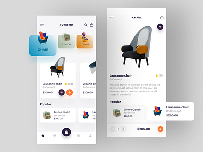 Furniture app app app design app designer cart ecommerce ecommerce app furniture furniture app shopping shopping app