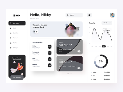 Finance Dashboard Dark Concept activity balance bank card banking banking dashboard business capital digital finance funding income investment money online banking product service startup tech business transfers wallet