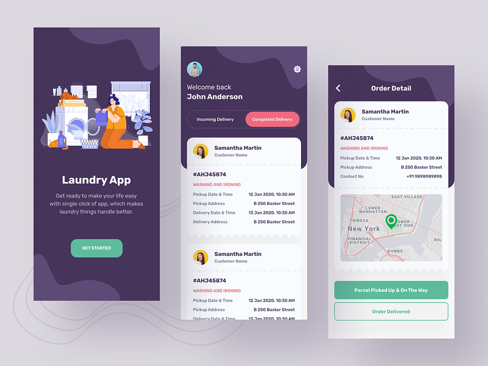 Laundry App by MindInventory UI/UX for MindInventory on Dribbble