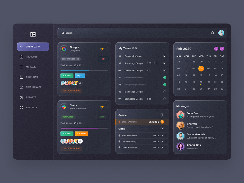 Task Management Dashboard By Mindinventory Ui Ux For Mindinventory On Dribbble