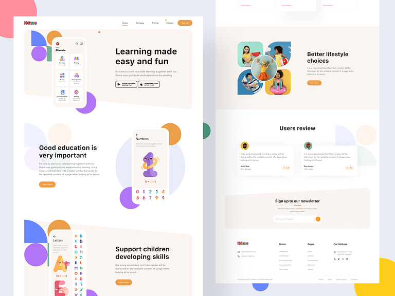 Kidszoo Landing page by MindInventory UI/UX for MindInventory on Dribbble