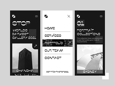 Stop App Concept app app design arts black and white creative app design modern app nft art nfts paintings typography ui uiux