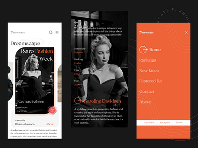 Dreamscape App app app design creative design dreamscape fashion fashion app model model app ui ui design uiux ux
