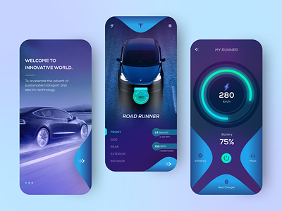 Automotive App app automation automotive app car design electric car futuristic design mobile app morden tesla ui ui design uiux ux ux design vehicle