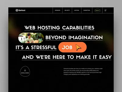 GeHost - Web Hosting Services Landing Page builder cloud design domain host hosted hosting internet landing page modern plan pricing provider server service template vps web web hosting website