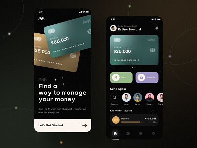 Wallet App app bank banking cards design finance financial fintech funds gradient list mobile money payments report transections transfer ui ux wallet