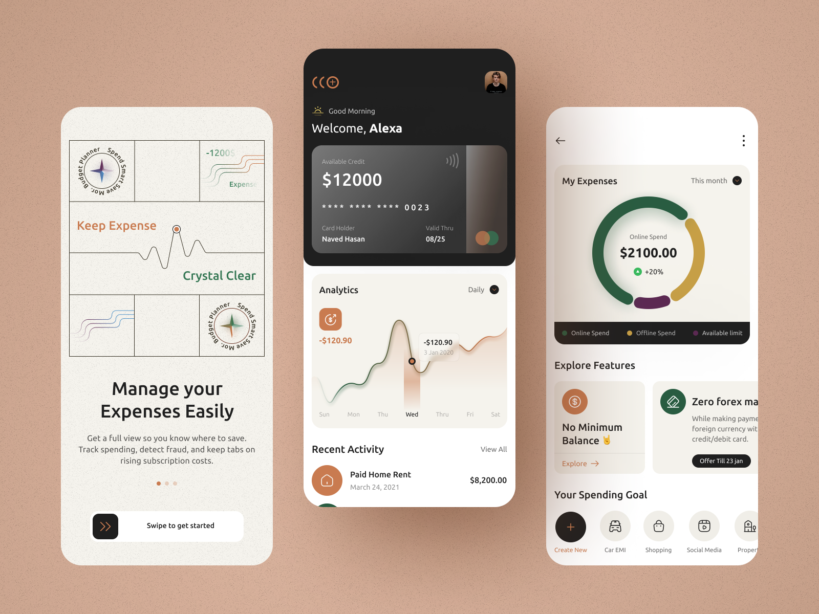 Expense Tracker App by MindInventory UI/UX for MindInventory on Dribbble