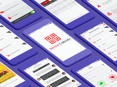 Service Calibrate App for Iphone and Android android app business app flat design iphone app material design mobile app ui ux ux design