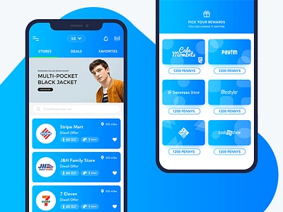 iBeacon Deals and Rewards App for Android android app app design deals ibeacon rewards rewards app shopping app ui ux ux design