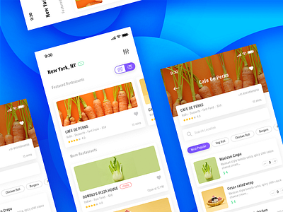 Food Ordering App food iphonex location order restaurant ui ux