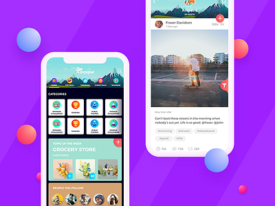 Mospur App android app challenge competition emoji gradient ios iphonex mospur video