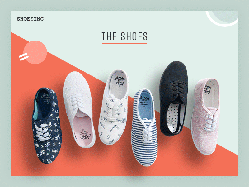 Shoes Website animation shoes sneaker web website