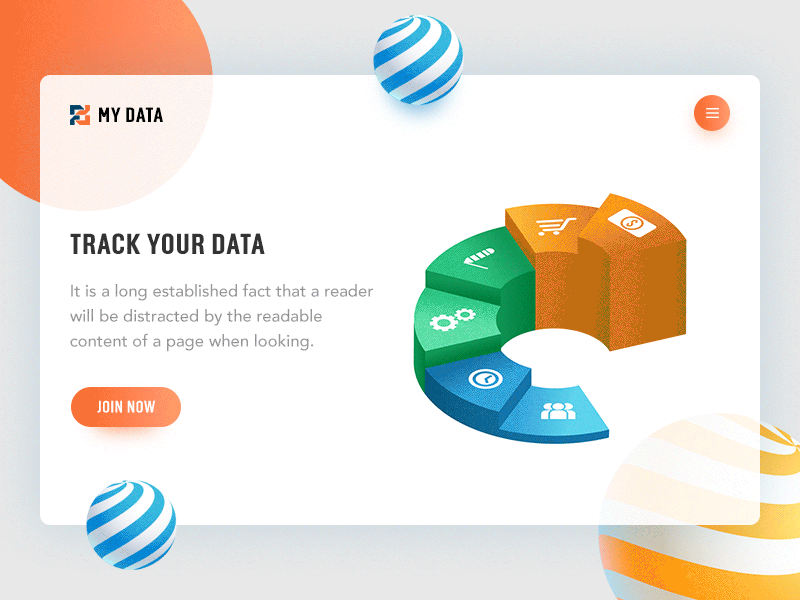 Tracking data website animation animation blockchain chart data flow header secure statistics track web