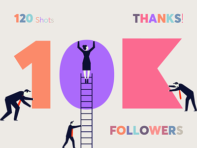 10K Followers! 10000 10k colors colours follower followers typography