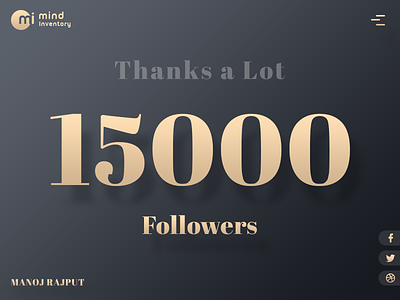 15000 Followers 15000 15k colors colours dark follower followers golden typography