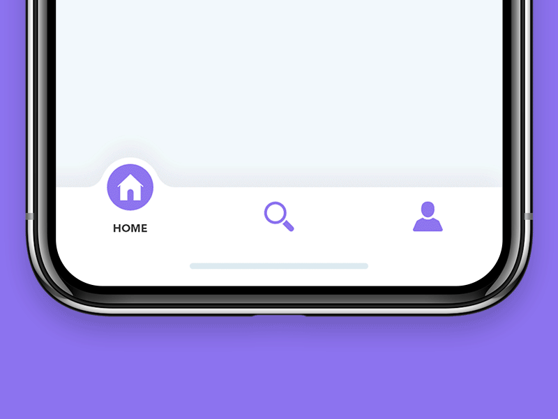 Tab footer iphonex tab navigation slider motion animation tab