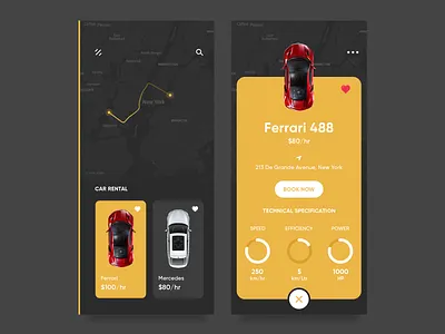 Car Rental App app cab booking car car booking car rental design ferrari ios iphonex location map mercedes ola rent ride ride sharing taxi uber ui ux