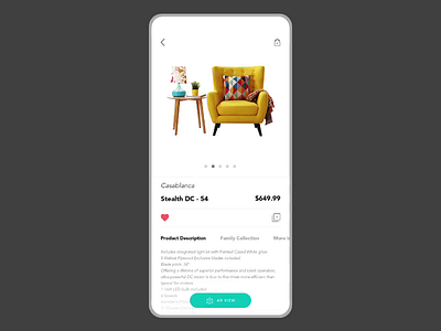 First Augmented Reality animation app ar augmented reality ecommerce furniture interaction ios minimalism mobile motion product sofa ui ux virtual reality vr