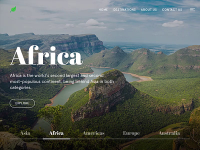 Travel Website africa america animation destination effects interaction motion slider travel web website