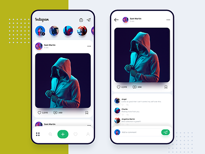 Instagram redesign concept app concept design instagram profile redesign stories swipe timeline ui uiux ux