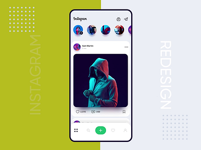 Instagram Redesign animation animation app concept design instagram interaction motion profile redesign storeis swipe timeline ui uiux ux