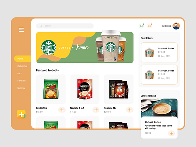 Starbuck cart dashboard ecommerce ecommerce website shopping shopping list web website