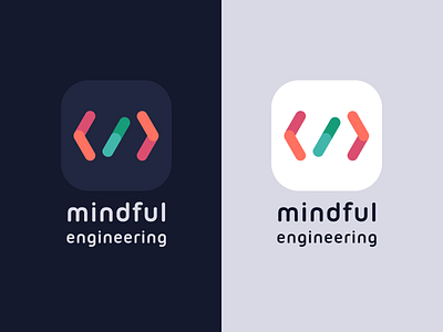 Mindful Engineering Logo app icon blog branding code icon logo mindful mindful engineering product design