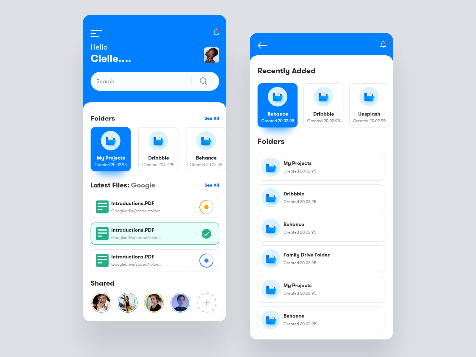 File Manager by MindInventory UI/UX for MindInventory on Dribbble