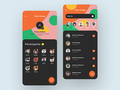 Messaging app create group by MindInventory UI/UX for MindInventory on ...