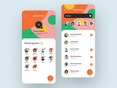 Messaging app create group by MindInventory UI/UX for MindInventory on ...
