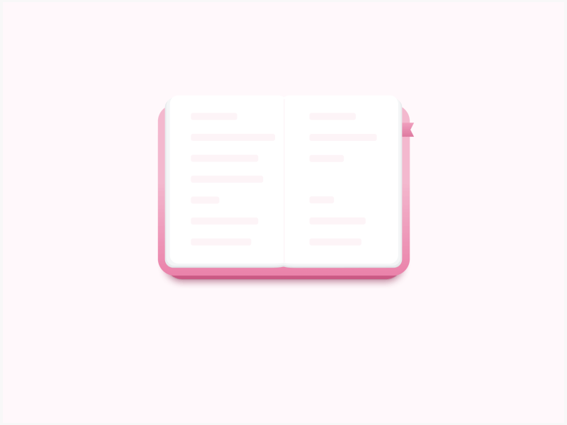 Hello Dribbble book cute gif turn the book