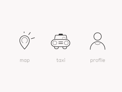 Taxi-Co icon set app icon pin profile taxi